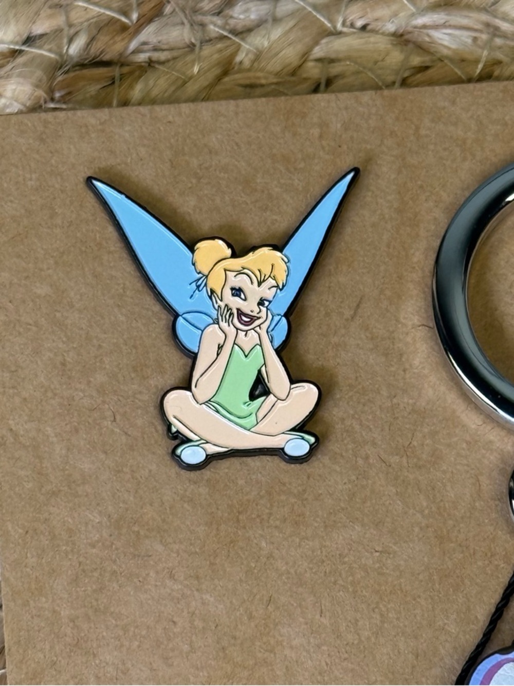 Vera Bradley Disney Tinker Bell Keychain & Pin Gift Set- Blue, Green & Lavender - Picture 3 of 4
